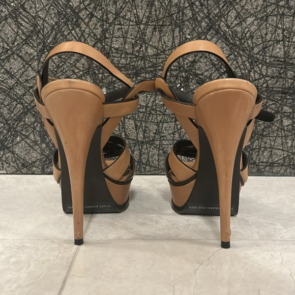 👡SAINT LAURENT TRIBUTE PLATFORM SANDALS IN SMOOTH LEATHER 👡 - Picture 6 of 9